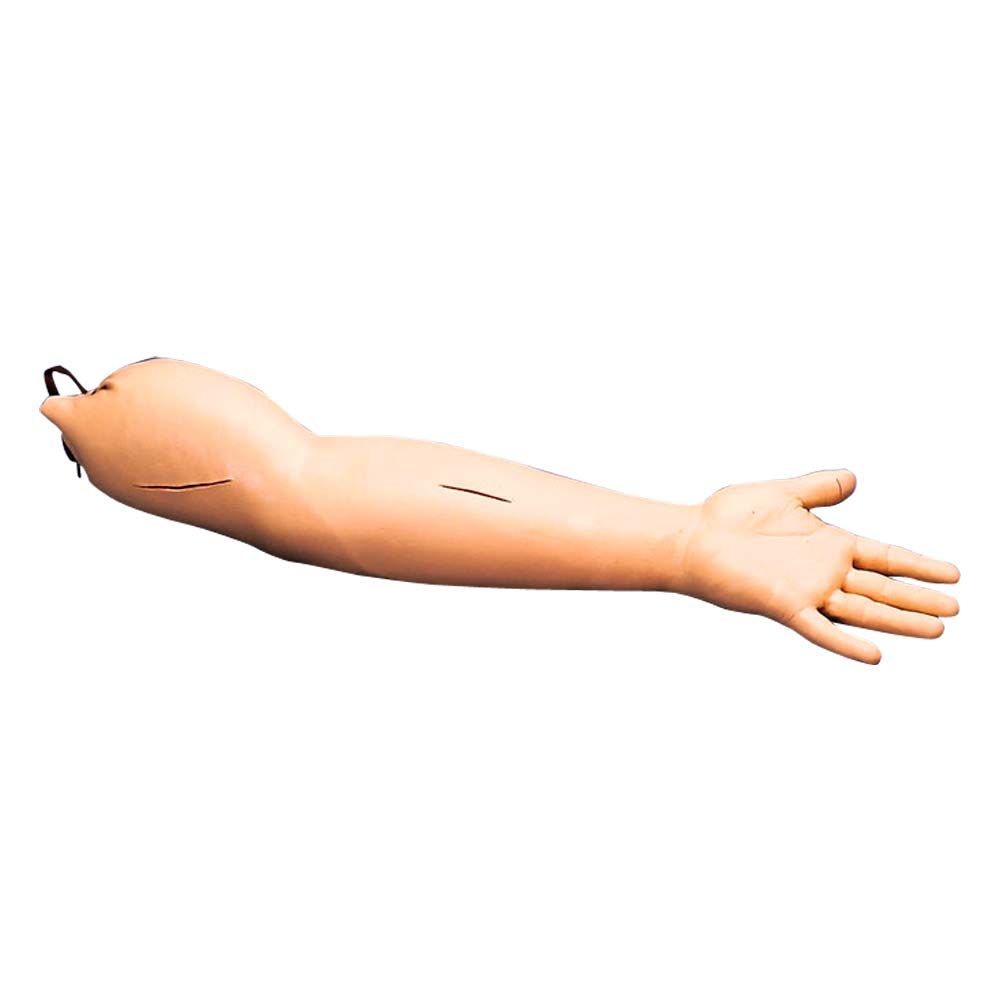 Naht-Arm aus Vinylhaut mit sichtbarer Naht, Arm seitlich ausgestreckt