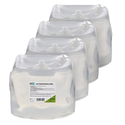 Ultraschallgel Cubitainer: 4 transparente Gel-Behälter