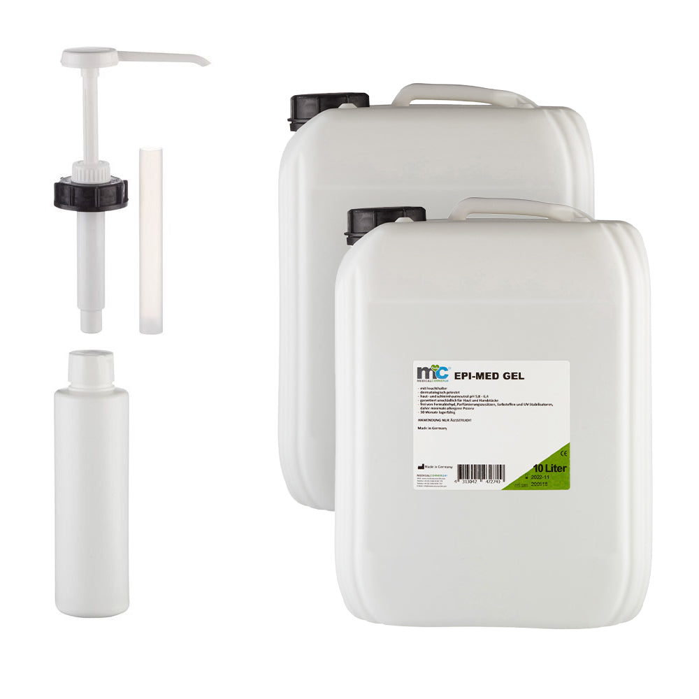 IPL-Kontaktgel Kanister mit Spenderpumpe, weiß, schwarzer Deckel, 10 Liter
