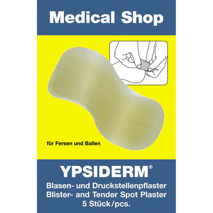 Tropfenförmiges YPSIDERM® Blasenpflaster für Fersen und Ballen, 5 Stück