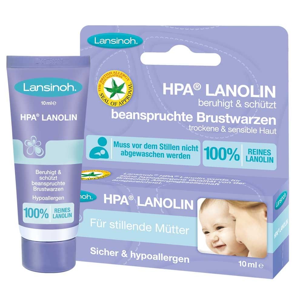 Brustwarzensalbe-Set: 10-ml-Tube und 10-ml-Packung mit HPA Lanolin