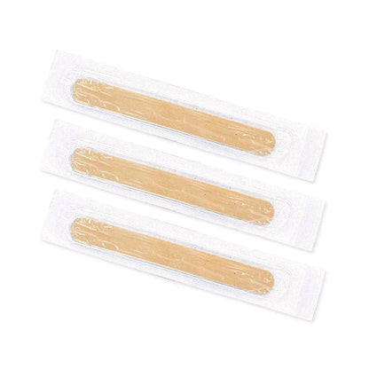Mundspatel aus gewachstem Holz in Folienverpackungen, 150 mm Länge