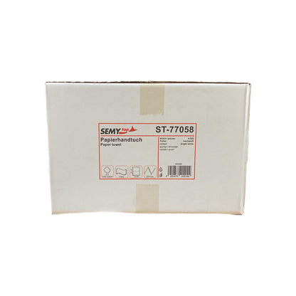 Karton mit Papierhandtuch-Produktetikett SEMY top ST-77058