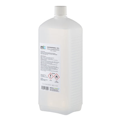Isopropanol 70%-Kanister, weiß, mit Schraubverschluss und bedrucktem Sicherheitsetikett
