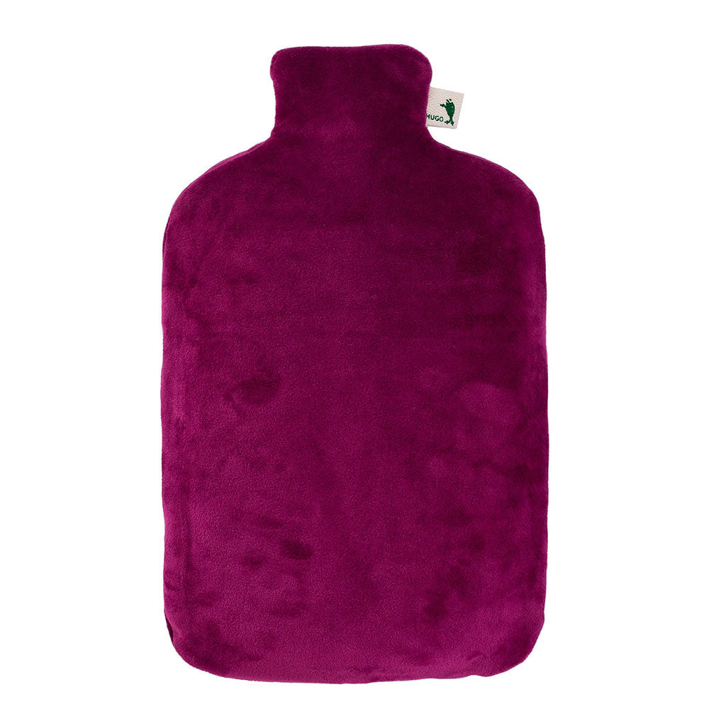 Wärmflasche mit Nickibezug in kräftigem Violett