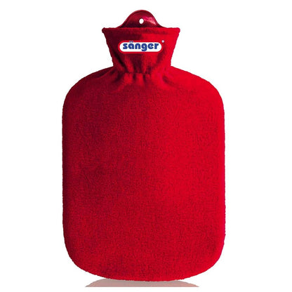 Wärmflasche mit Fleecebezug von Sänger in Rot