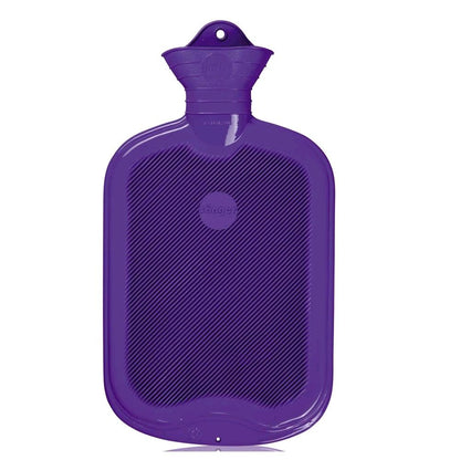 Gummi-Wärmflasche mit Lamellen, 2 l, violett