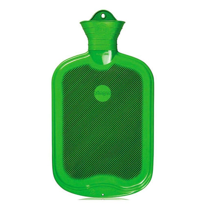 Gummi-Wärmflasche mit Lamellen, 2 l, grün