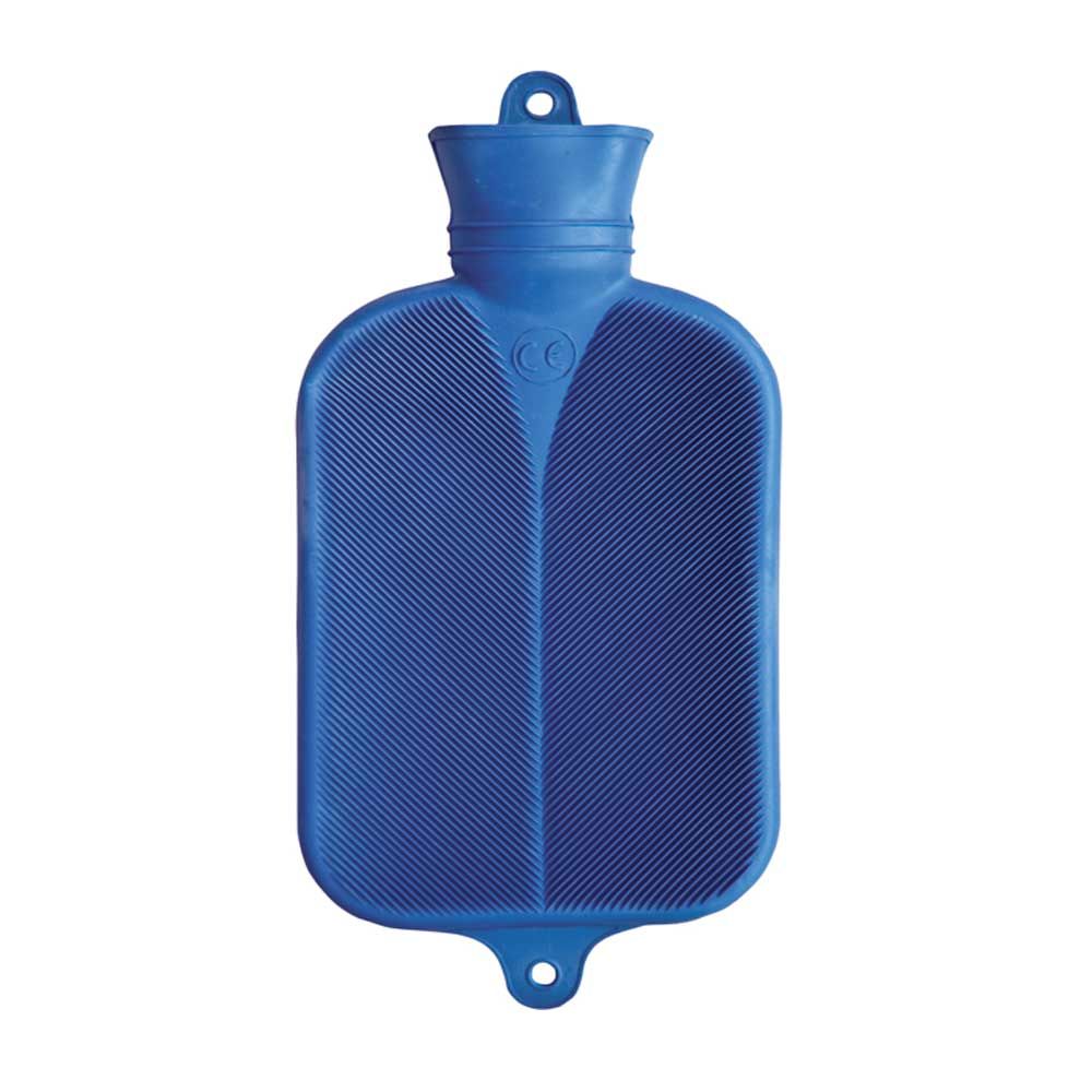 Sänger Wärmflasche 2 l, blau, Halblamelle, mit Einfüllöffnung