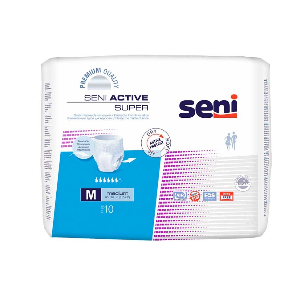 Seni Active Super Inkontinenzslips, Verpackung, Größe M, 10 Stück
