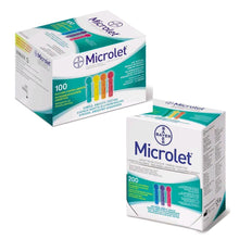 Bayer MICROLET Lanzetten-Packung, farbige Lanzetten, 2 Packungen (100/200)