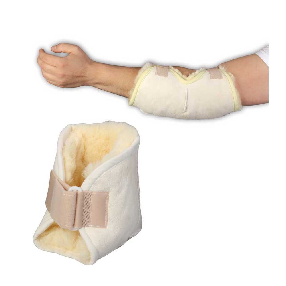 Behrend Lammfell-Fersenpolster mit Klettverschluss, hellbeige Polsterung