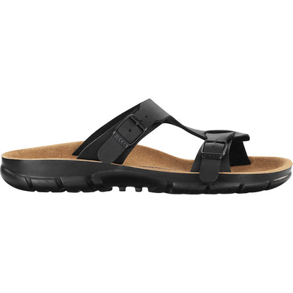 Birkenstock Sofia BF Zehentrenner, schwarze Doppelriemen mit Schnallen, Profilsohle