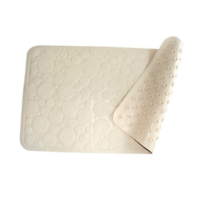 Badewanneneinlage beige mit Antirutsch-Noppen und Reliefstruktur