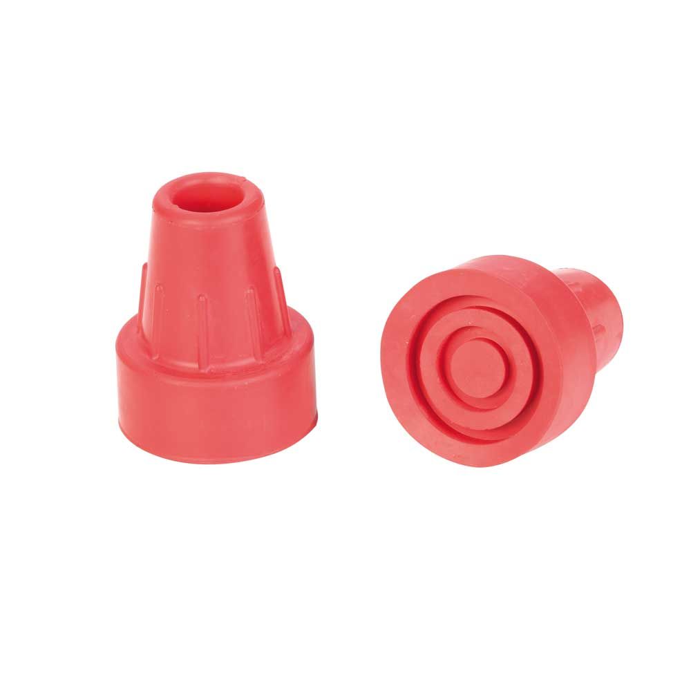 Behrend Krückenkapsel, große Haftfläche, Gr.0, 16 mm, rot, Vorder- und Rückansicht