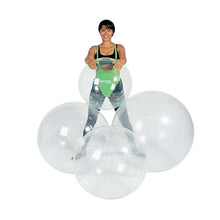 Aufblasbarer, transparenter Gymnastikball in runder Form für Übungen und Training
