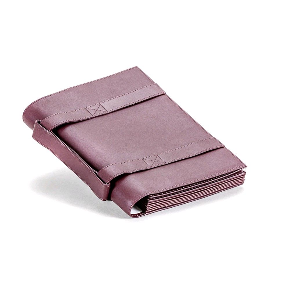 Dürasol Karteikarten-Tasche aus Leder, bordeaux