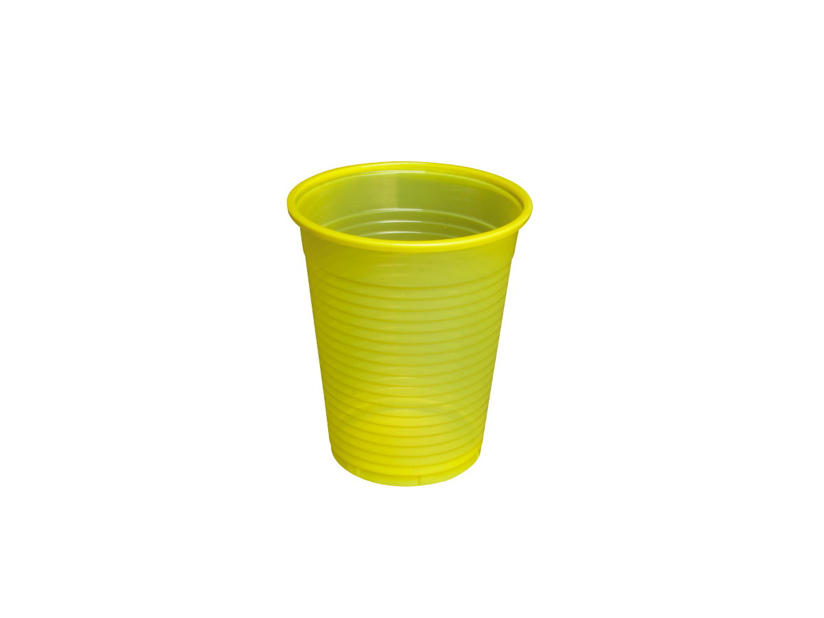 Euronda Monoart Einwegbecher, 180 ml, gelb