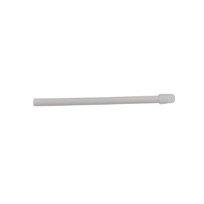 Speichelsauger mit loser Kappe, 15 cm, weiß