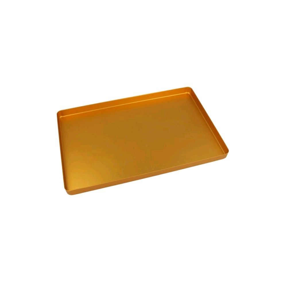 Aluminium-Normtray-Boden in Gold, ungelocht ohne Lochmuster