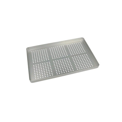Aluminium-Normtray-Boden in Silber, gelocht mit Punktmuster