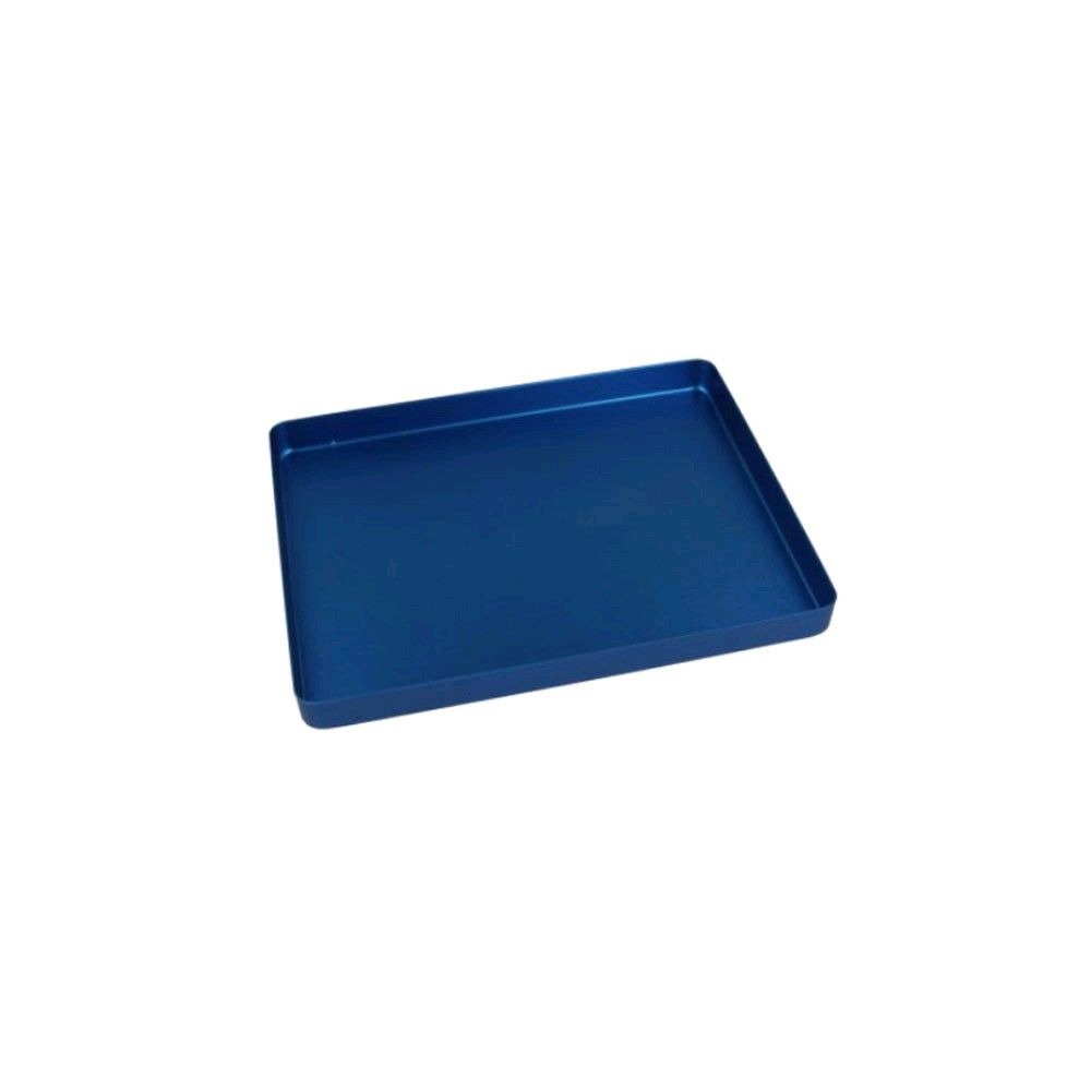 Mini-Tablett-Boden aus Aluminium, blau, ungelocht