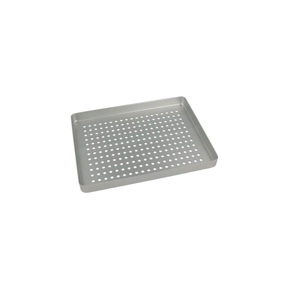 Euronda Mini-Tablett-Boden aus Aluminium, silberfarben, gelocht mit dichtem Lochmuster