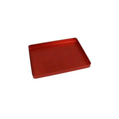 Mini-Tablett-Boden aus Aluminium, rot, ungelocht