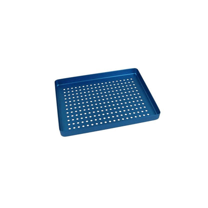 Mini-Tablett-Boden aus Aluminium, blau, gelocht