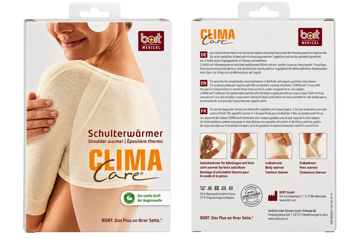 ClimaCare® Schulterwärmer von Bort, cremefarbener Schulterwärmer aus Baumwolle+Angora