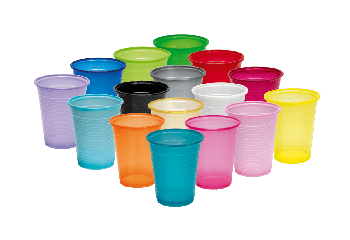 Euronda Monoart Einwegbecher-Set, 180 ml, verschiedene Farben