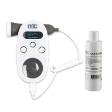 Medicalcorner24 Ultraschall-Fetal-Doppler in Grau mit Display und Antikoll-Sonde