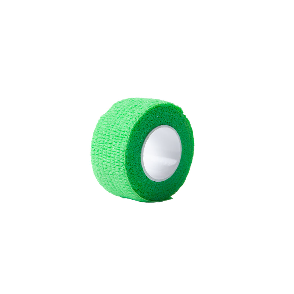 Kohäsives Fingertape, leuchtgrün mit Klebe-Kern, 2,5 cm x 4,5 m