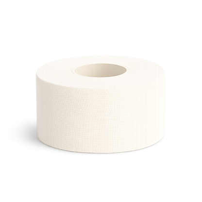 Weiße Tapeverband-Rolle von MSP sportTape, zylindrisch aufgewickelt