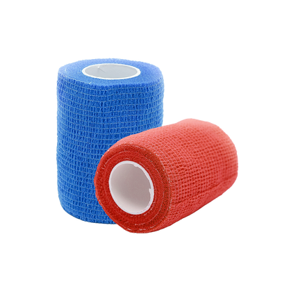 Selbsthaftende Vlivetbandagen, rot und blau, 7,5 cm × 4,5 m, zwei Rollen