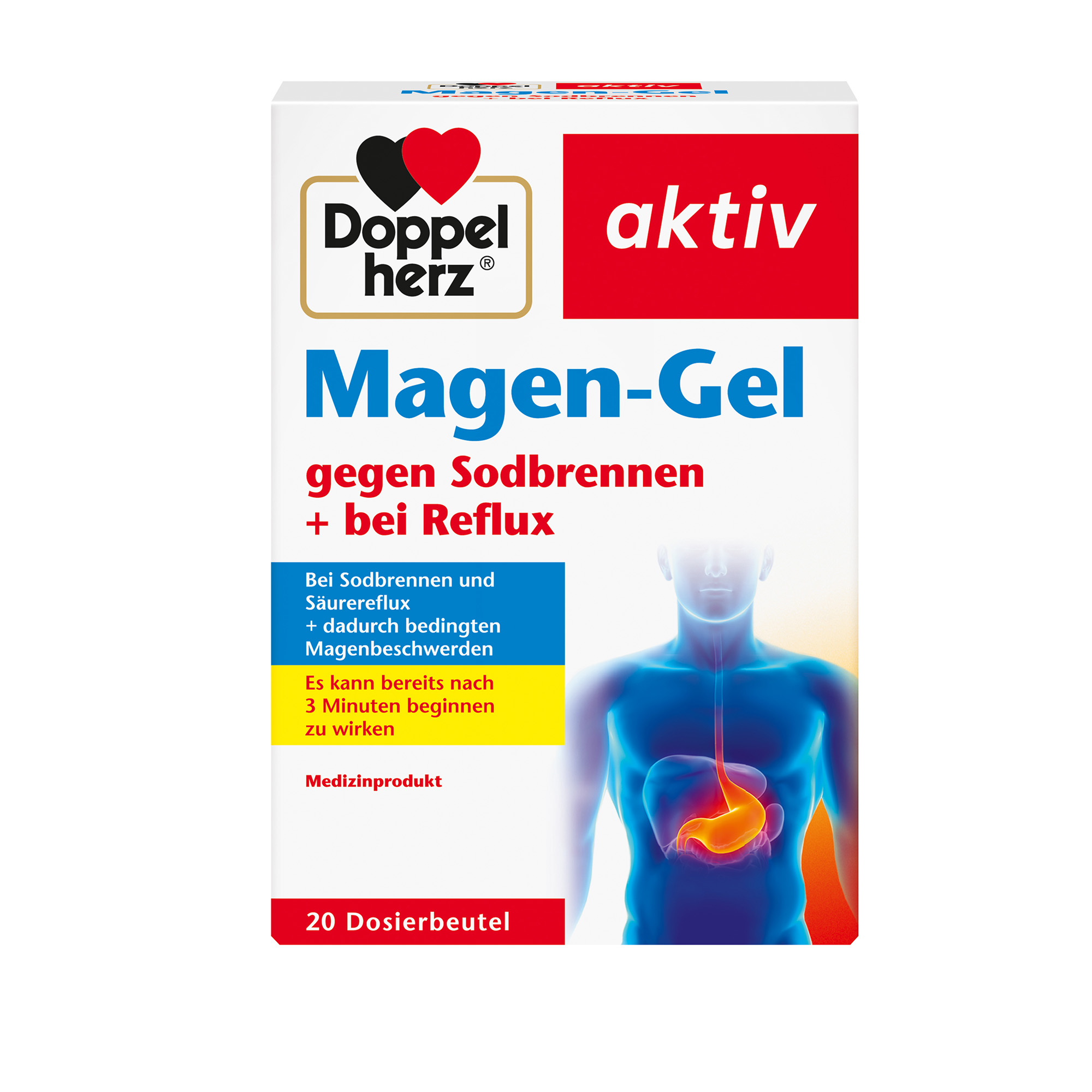 Doppelherz aktiv Magen-Gel gegen Sodbrennen, 20 Beutel