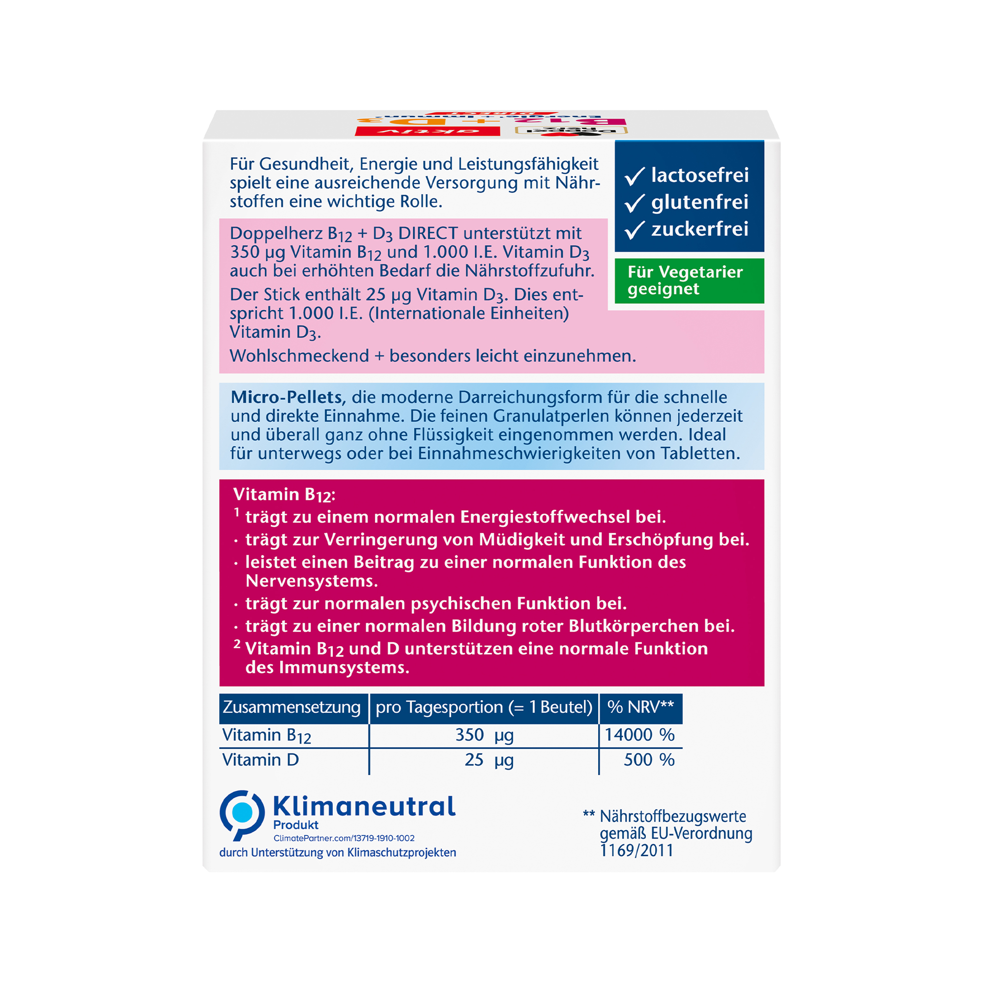 Doppelherz aktiv Vitamin B12, direct, 20 Portionen